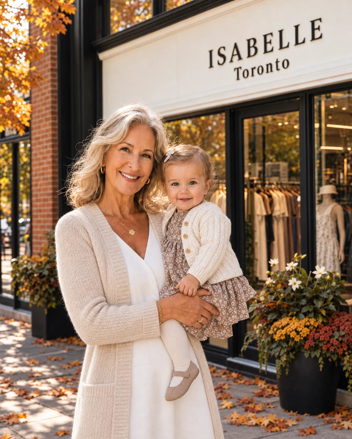 Isabelle Toronto fall campaign outside the boutique