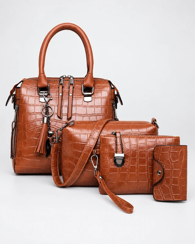 Palmer | 4-Piece Crocodile Pattern Handbag